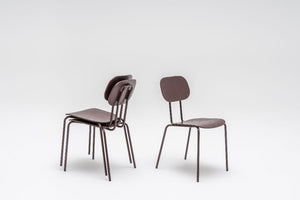 New School Low Back Chair with 4 Legged Frame Stacked 2