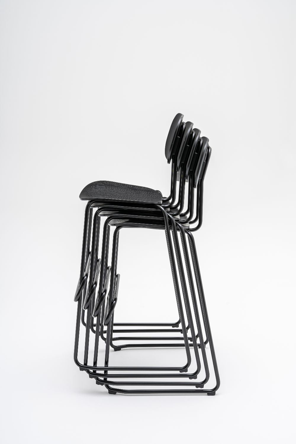 New School Stool with Sled Base Stacked