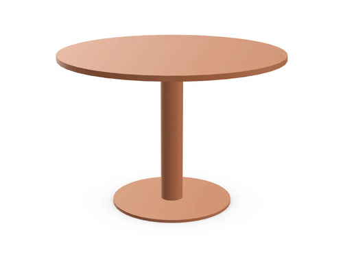 Nexis Cylinder Base Round Coffee Table MFC Top Orange