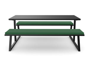 Nova Picnic Inspired Table and Bench Set Front View