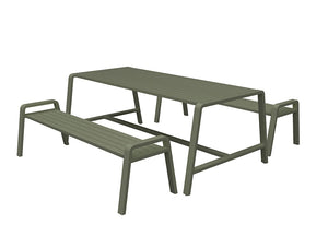 Osti Canteen Indoor And Outdoor Table And Benches In Khaki