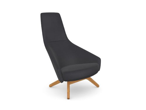 Palo Lounge Armchair with Wooden Legs