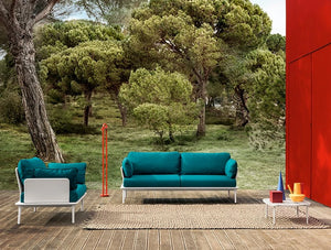 Pedrali Reva Twist Lounge Outdoor Three Seater Sofa 9 In Outdoor Venue With Single Seater Sofa