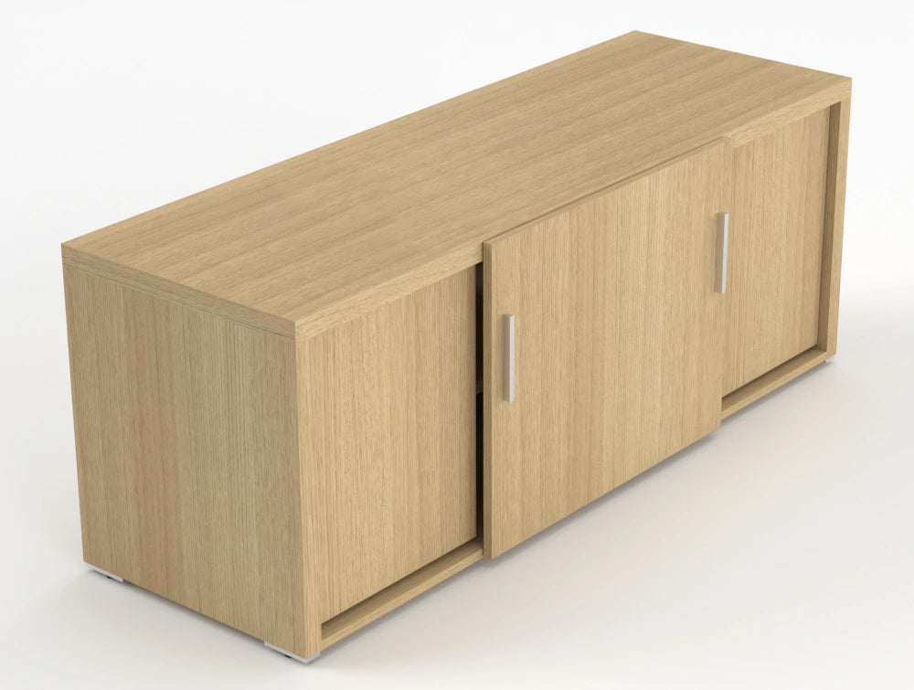 Quando Executive Credenza Unit Canadian Oak Finish