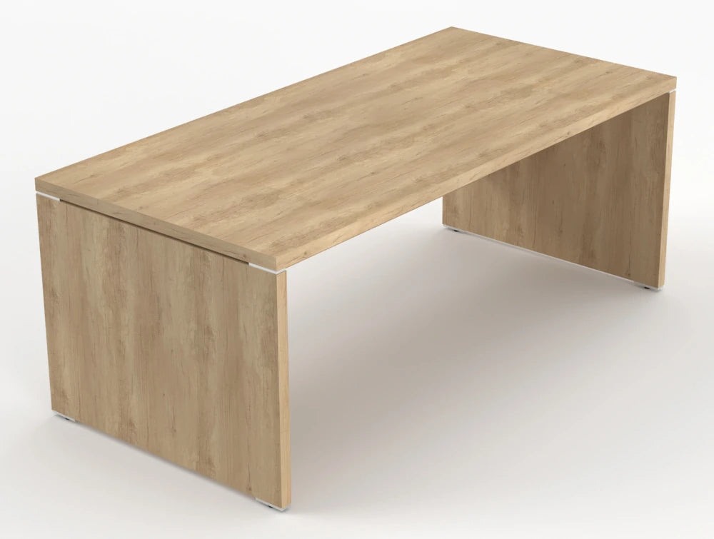 Quando Executive Desk Natural Oak Finish 1900Mm