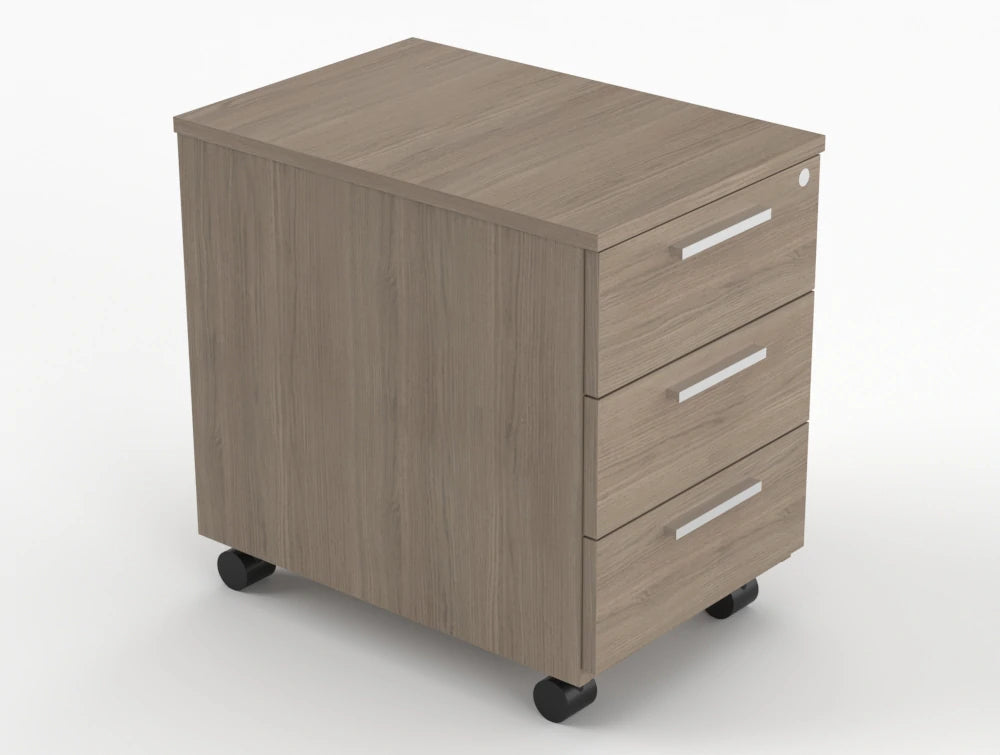 Quando Executive Mobile Pedestal Grey Oak Finish