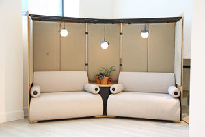 Retreat Modular Seating With Attached Table And Acoustic Lights 2