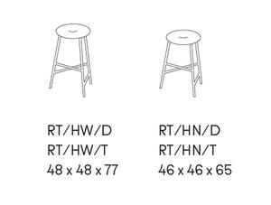 Rotor Upholstered and Wooden Bar Stool Dimensions