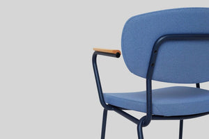 Samoo Upholstered Chair with Metal Legs with Armrests 2