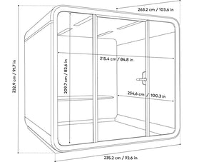 Six Acoustic Meeting Room for Team 7 Dimensions