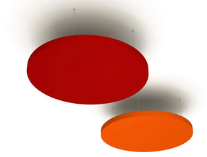 Soundtect Acoustic Circles Ceiling Panel With Recycled Elegant Red Finish