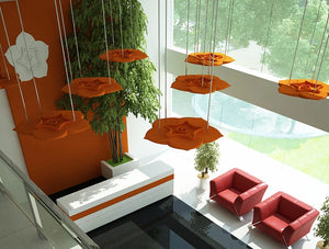 Soundtect Acoustic Panel Celeste In Orange Finish For Reception Areas
