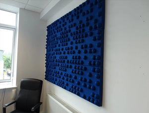 Soundtect Recycled Tetris Wall Acoustic Blue Wall Panel For Conference Room