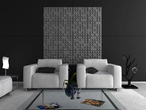 Soundtect Recycled Tetris Wall Acoustic Grey Wall Panel For Reception Areas