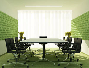 Soundtect Recycled Tetris Wall Acoustic Lime Green Wall Panel For Meeting Room