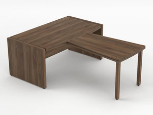 Status Executive Desk With Front Meeting Extension Dark Walnut Finish 1700Mm