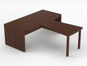 Status Executive Desk With Front Meeting Extension Lowland Walnut Finish 2000Mm