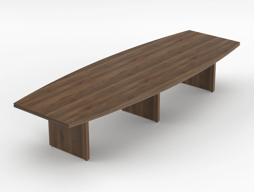 Status Executive Meeting Room Table 4000Mm Dark Walnut Finish