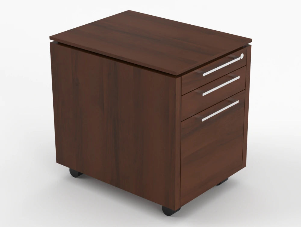 Status Executive Pedestal Lowland Walnut Finish