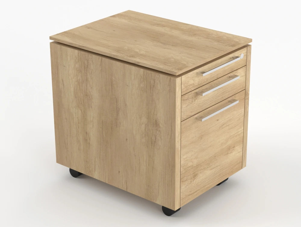 Status Executive Pedestal Natural Oak Finish