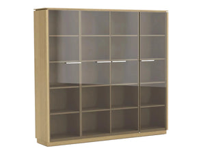 Status Executive Storage Unit With Glass Doors 1871Mm Canadian Oak Finish