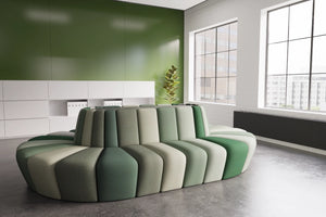 Terry Modular Banquet Seating in Different Finishes with White Side Storage