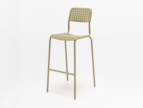 Tube 4 Legged Base Outdoor High Stool without Armrests