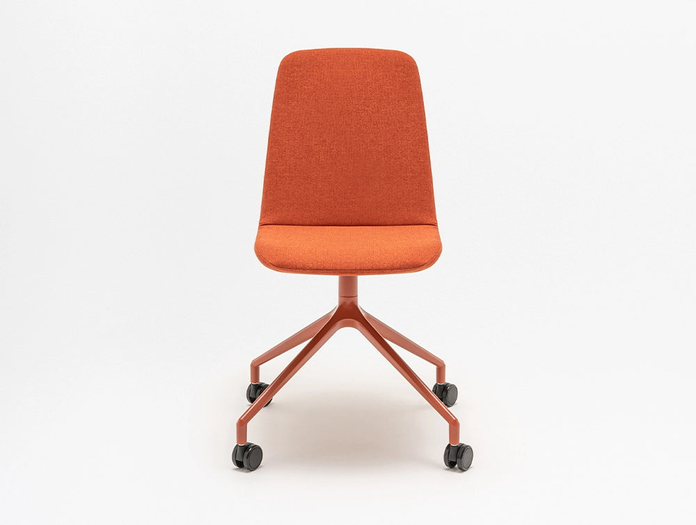 Ulti Fabric Chair on 4-Spoke Metal Base with Castors