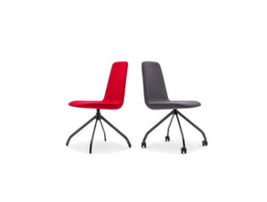 Ulti K Chair With Black Metal Base And Castor Wheels