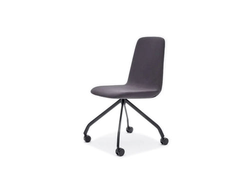 Ulti K Chair With Purple Metal Base And Castor Wheels