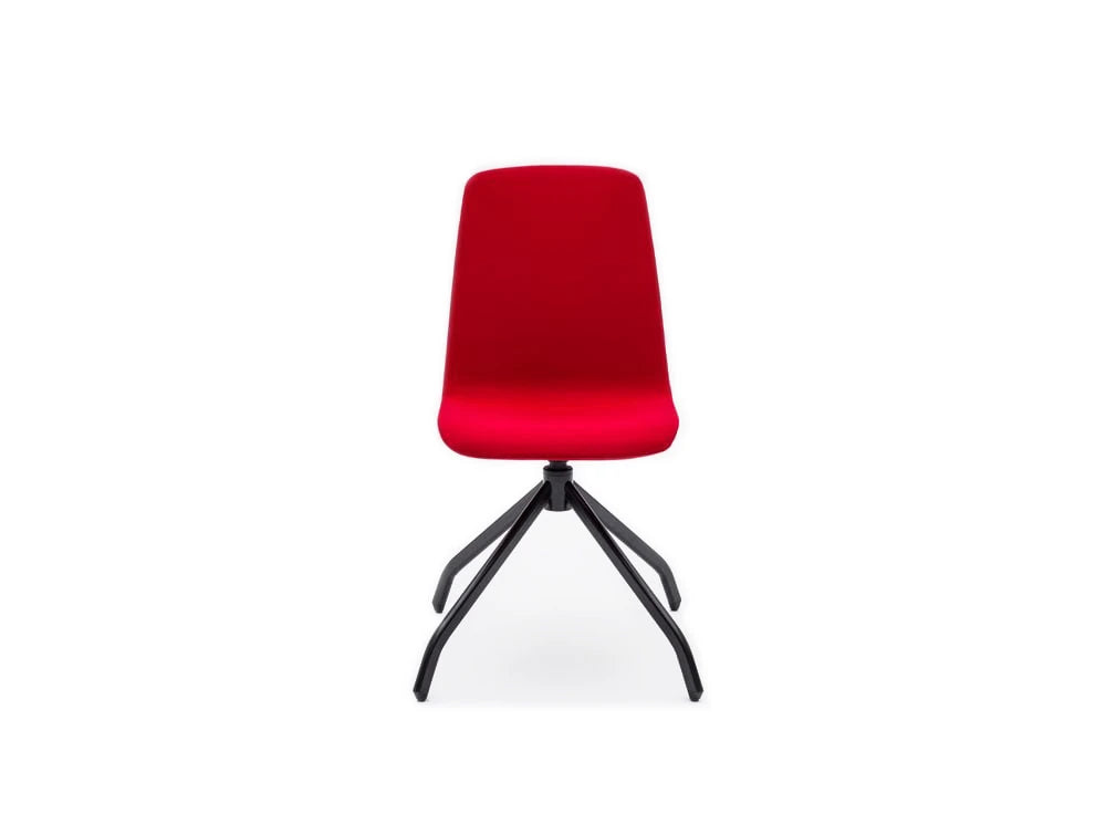 Ulti K Chair With Red Finish And Black Legs