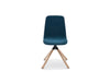 Ulti Kw Chair With Deep Blue Finish And 4 Star Wooden Base