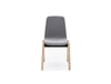 Ulti Kw Chair With Grey Finish And 4 Legs Wooden Base