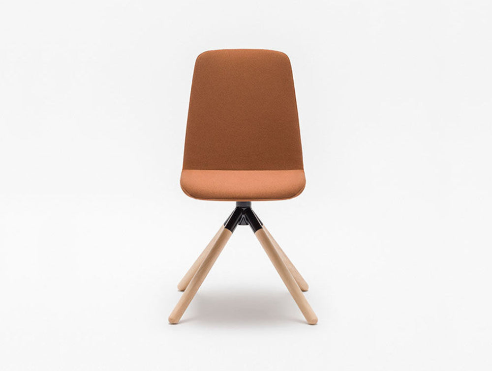 Mdd Ulti Fabric Chair With Wooden Base