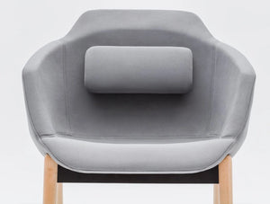 Ultra Fw Armchair With Back Cushion And Wooden Legs