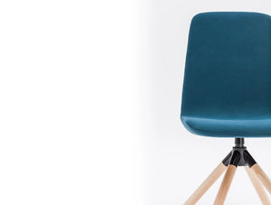 Ultra Kw Chair With Blue Finish And Wooden Legs For Meeting Rooms