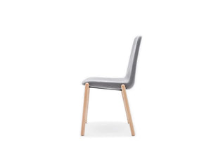 Ultra Kw Chair With Grey Upholstered Finish And Four Wooden Legs