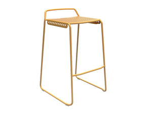 Veck Tubular Framed Canteen And Bar Stool In Yellow