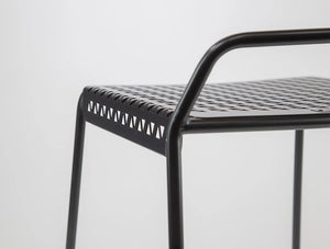 Veck Tubular Framed Canteen And Bar Stool In Black Frame Back View