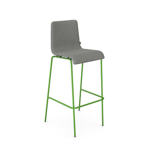 Vibe 4 Leg Frame Stool With Upholstered Seat And Back Pad 5