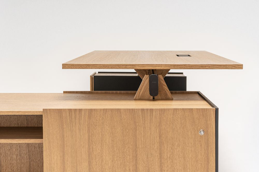 Viga Executive Desk with Extended Side Storage and Pedestal 3