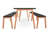 Ws D Nestro Metal 2 Piece Canteen Table and Bench Seating with Closed Legs 3