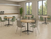 Ws.D Harmon Single Cylinder Based Table with Canteen Chair in Cafeteria Setting