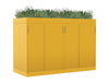 Ws.D Key 4-Level Back-2-Back Sliding Cabinet with Planters On Top
