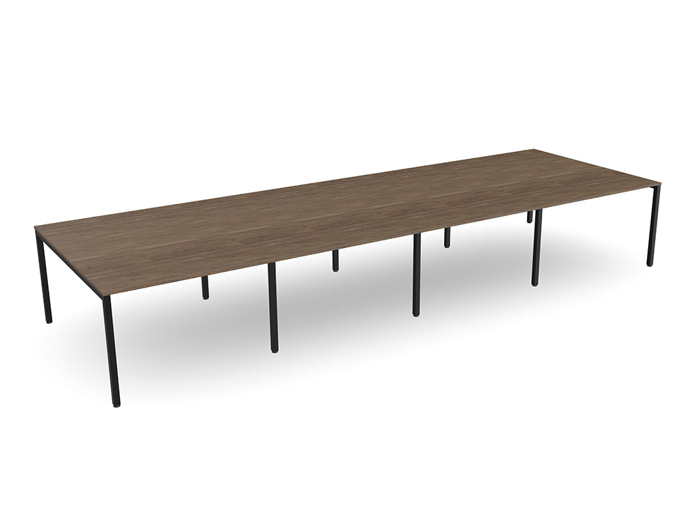 WsD Key 4 Piece Meeting Table with Straight Legs Rock Oak