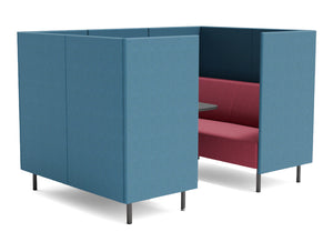 WsD Snug 4 Seater High Back Open Meeting Pod Closed