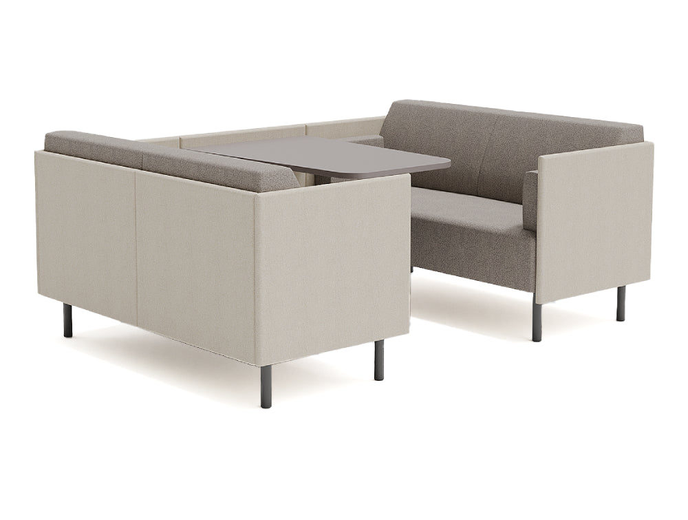 WsD Snug 4 Seater Low Back Open Meeting Pod Closed