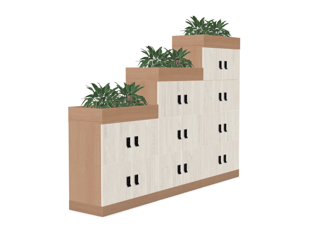 Ws.D Uno 18 Door Locker System with RFID Locks and Planters