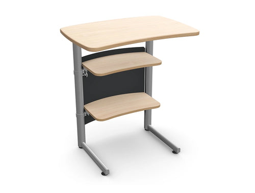 Wuteh Single Desk with 2 Shelves