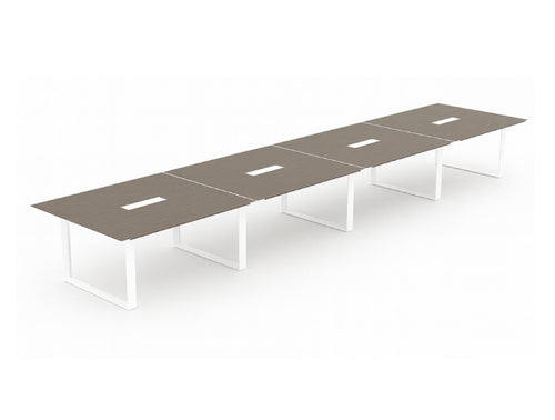 X7 Rectangular Shaped Meeting Room Table with Closed Metal Legs
